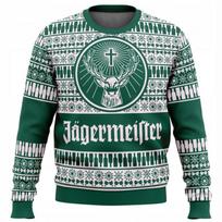 Bebetter Jagermeister Negražus Kalėdinis Megztinis Puloveris Vyriškas 3D Džemperis Viršūnės Rudens ir Žiemos Drabužiai A-xdd 2XL juoda