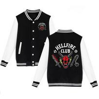 Stranger Things Pragaro Ugnies Klubas Beisbolo Striukė Moterims Vyrams Laisvalaikio Paltas 2XL