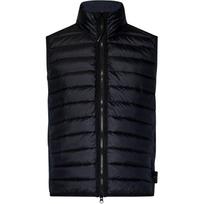 Stone Island FW24 Nailono Pūkinė TC Vandeniui Atspari Vienspalvė Stovinti Apykaklė Užtrauktukas Be Rankovių Pūkinė Liemenė Unisex Liemenė Tamsiai Mėlyna 8115G0724-A0020 S
