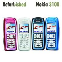 Atnaujintas originalus Nokia 3100 mobilusis telefonas su 1 SIM kortele No charger balta