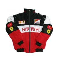 Lenktyninė striukė Vintažinė balta Nascar Retro Bomberis - Striukė Formulė 1 Vintažinė striukė 2XL juoda