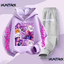 Hoodies Kpop Demonų Medžiotojai Megztinis su gobtuvu Sportinis kostiumas Animaciniai Mergaitės Berniukas Vaikų Drabužiai2025 Filmas Korėjietiško Stiliaus Rinkiniai Vaikams 110