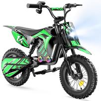 „iScooter A14“ vaikiškas elektrinis motociklas, 500 W variklis, 36 V, 5,2 Ah baterija, 80 kg maksimali apkrova, 14 colių padangos, saugus ir stilingas elektrinis motociklas vaikams. mėlyna