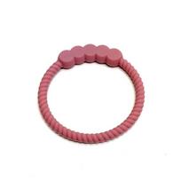 1 / 9pcs Children s Teether Silicone Animal Round Silicone Teether Teething Stick Infant Teething Bite Playthings Bracelet vyno raudonos spalvos