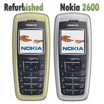 Atnaujintas originalus Nokia 2600 mobilusis telefonas su 1 SIM No charger pilka spalva