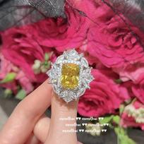 Canary Tourmaline Crown Waterdrop Gemstone Necklace, Sotheby'S, 18K Gold Plated, Twilight Yellow Snowflake Zircon Earrings