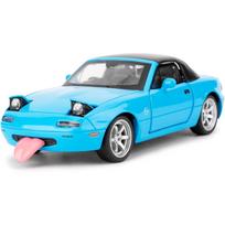 1/32 Mazda MX-5 Lydinio Modelio Automobilio Žaislas su Atitraukiamu Mechanizmu, Nuimamu Stogu, Mirksinčiomis Šviesomis su Garsu ir Ryškiomis Šviesomis, Kolekcinio Lygio Dovana Vaikams (Raudona) mėlyna