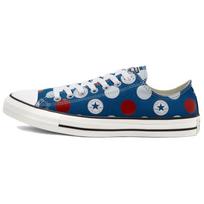 Converse Chuck Taylor All Star Patch Play Comfortable Casual Waterproof Lightweight Low-top Canvas Shoes Unisex Blue 36.5
