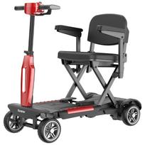 iScooter X11 4 ratų sulankstomas elektrinis mobilumo paspirtukas | 250W variklis 24V15.6AH baterija 120kg maksimali apkrova Nešiojamas kasdieniam naudojimui raudona