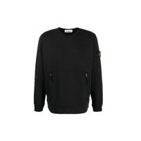 Stone Island Priekinė kišenė apvaliu kaklu džemperis juodas vyriški viršutiniai drabužiai 741563451-V0029 XXL