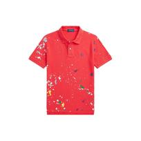 Polo Ralph Lauren Polo marškinėliai Dažų purslai Medvilninis tinklelis Trumpomis rankovėmis Vaikų viršutiniai drabužiai Raudoni CWPOKNIY8020731-600 XL