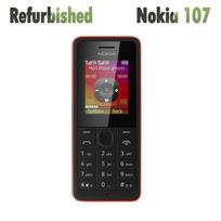 Atnaujintas Nokia Originalus Nokia 107 Dual SIM GSM 900 / 1800 Mobilusis Telefonas Su 2 SIM Kortelėmis No charger raudona