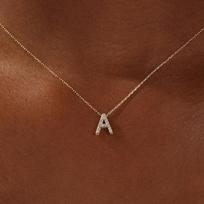 Mini Zircon Letter Choker Necklace for Women Delicate Gold Color Alphabet Charms Pendant Necklace Trendy Party Jewelry Gifts A