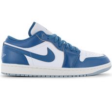 Air JORDAN 1 Low SE - Vyriški batai Kedai Balti-Mėlyni FN5214-141 ORIGINALUS EU 44.5 US 10.5 balta