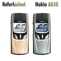 Atnaujintas originalus Nokia 8850 GSM 900 / 1800 slankiojamasis mobilusis telefonas su 1 SIM kortele No charger auksas
