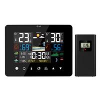 FJ3362G Weather Station Alarm Clock Thermometer Hygrometer Touch Screen Wireless Sensor Sunrise Sunset Hygrothermograph juoda