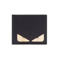Fendi Metalinis Monstro Akys Trumpa Dvigubo Lanko Piniginė Vyriška Piniginė Juoda 7M0169-SQP-F0KUR Basic Set (Bag+Dust Bag)