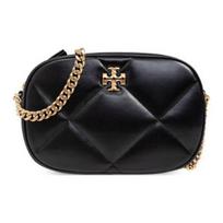 Tory Burch Kira deimantais dygsniuota rankinė per petį su užtrauktuku Maži moteriški krepšiai Juoda 154715-001 Basic Set (Bag+Dust Bag)