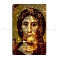 Turino drobulė Jėzaus Kristaus veidas Šventasis veidas Sion Metalinis ženklas Baro spaudiniai Sienų dekoras Sienų dekoras vakarėliui Baro skardinis ženklas Plakatas 20x30cm（7.8x11.8inch）