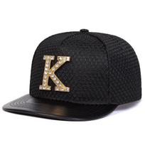 Raidės K Metalinė Etiketė Dekoracija Beisbolo Kepuraitė Vyrams Snapback Kepurė Lauko Apsauga Nuo Saulės Plokščios Kepurės Dizainerio Kepurės Trucker Kepurė juoda