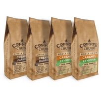 NAUJIENŲ DUETAS | 2kg CARAMEL ETHIOPIA + 2kg CREAMY UGANDA | Kavos pupelių rinkinys
