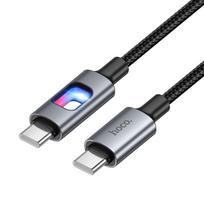 LED USB-C to USB-C Cable Hoco 3A 60W 1.2 m U144 black