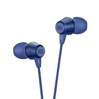 JBL T50HI 360 blue wired earphones with microphone, 3.5 mm jack