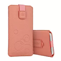 Wonder Deko Pouch Case (Large) for iPhone 13 Mini/12 Mini/SE 2020/2022/7/8 in peach