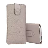 Wonder Deko Pouch Case (XL Size) for iPhone 15/15 Pro/iPhone 16/16 Pro/Samsung S24/S24 Plus/S25/S25 Plus/A53/A55 5G in cappuccino