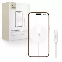 Tech-Protect A50 wireless charger | Qi 2.2 | MagSafe compatible | 25W | white