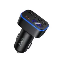 Hoco Z63A Car Charger | 30W | PD, QC | USB-C, USB-A | with LCD display | black
