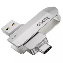 Hoco 128GB USB 3.0 Flash Drive (USB A + USB C) UD10 silver