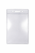 Dėklas vardinei kortelei iš PVC, 55x90mm, vertikalus, skaidri
