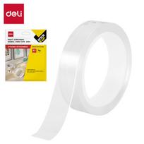 Lipni juosta DELI 24 mm x 3 m x 1 mm, dvipusė, skaidri
