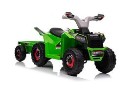 Vaikiškas elektrinis keturratis XMX630T su priekaba žalia