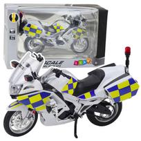 Policijos motociklas metalinis su šviesomis ir garsais 1:12