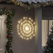 Kalėdinis šviestuvas fejerverkas 140 šiltų baltų LED 17cm