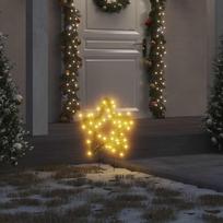 Kalėdinės dekoracijos žvaigždės su smaigais 3vnt 50LED 29cm