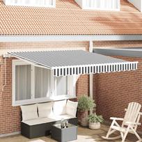Automatinė ištraukiama markizė antracito ir balta 300x250cm