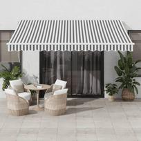 Automatinė ištraukiama markizė antracito ir balta 400x350cm