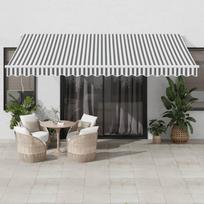 Automatinė ištraukiama markizė antracito ir balta 450x350cm