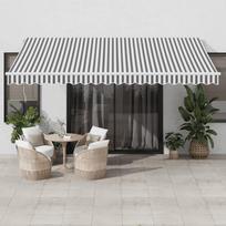 Automatinė ištraukiama markizė antracito ir balta 450x350cm