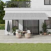 Automatinė ištraukiama markizė antracito ir balta 600x350cm