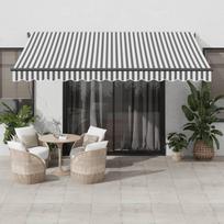 Automatinė ištraukiama markizė antracito ir balta 400x350cm