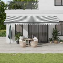 Automatinė ištraukiama markizė antracito ir balta 600x350cm