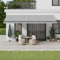 Automatinė ištraukiama markizė antracito ir balta 600x350cm