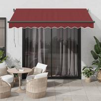 Automatinė ištraukiama markizė su LED bordo spalvos 350x250cm