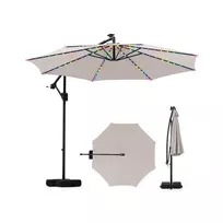 Lauko skėtis 300x260cm., smėlio/juodos spalvos