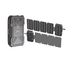 Viking — power bankas su LED apšvietimu, belaidžiu įkrovimu ir saulės moduliu, Power Delivery 22W/20000mAh