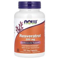 NOW Foods Resveratrol, 200mg - 120 kapsulių